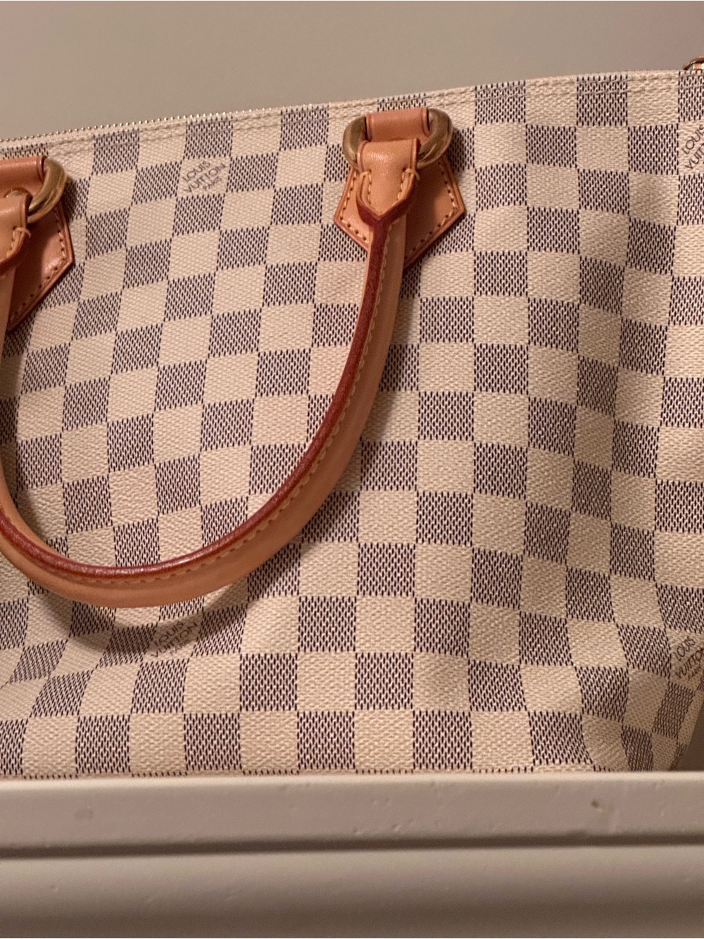 LOUIS VUITTON
Damier Azur Canvas Saleya PM Bag
Nearly perfect; dust bag included
